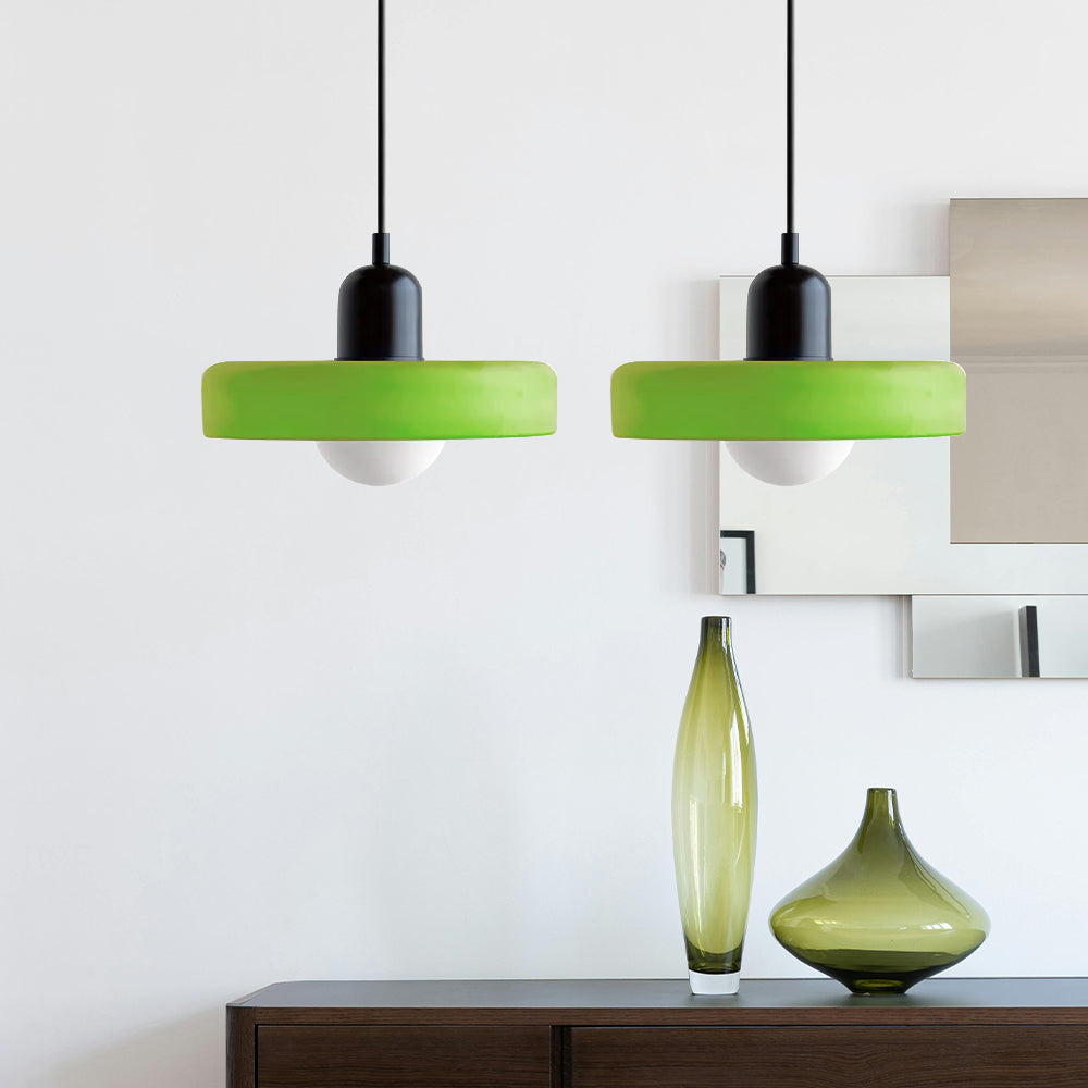 Double Pendant Lamp – Modern Glass Design Lamp with Two Light Sources for Dining Table or Living Room