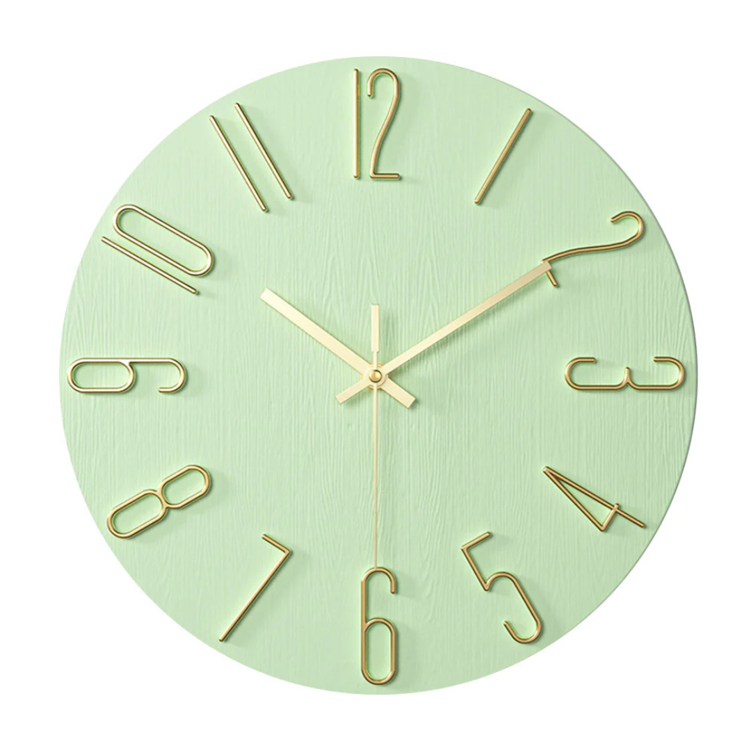 Modern Wall Clock – Black Plastic, Minimalist Design for Living Room Decor