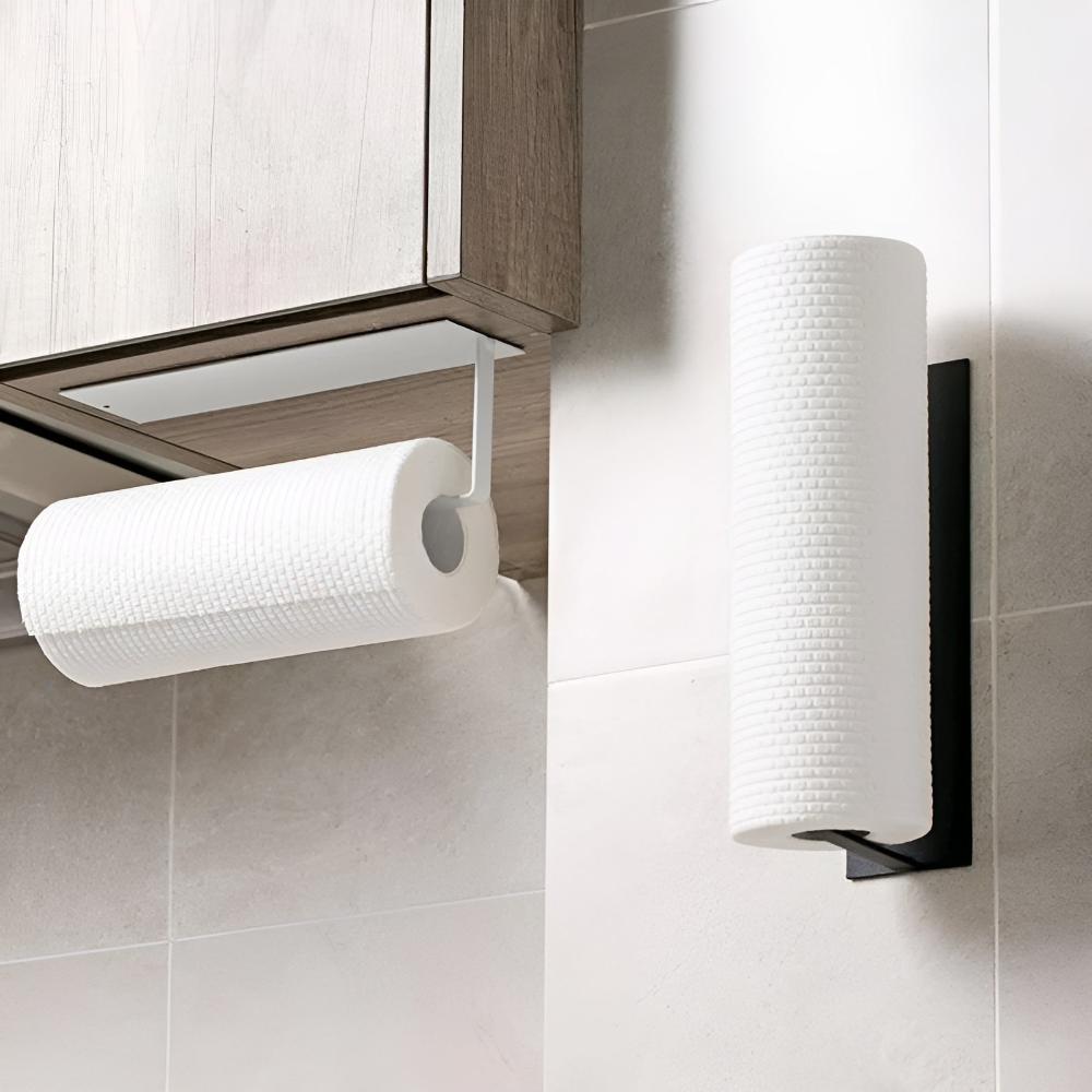 Klevende Papirhåndklædeholder – Sort, Minimalistisk Design til Køkken eller Badeværelse