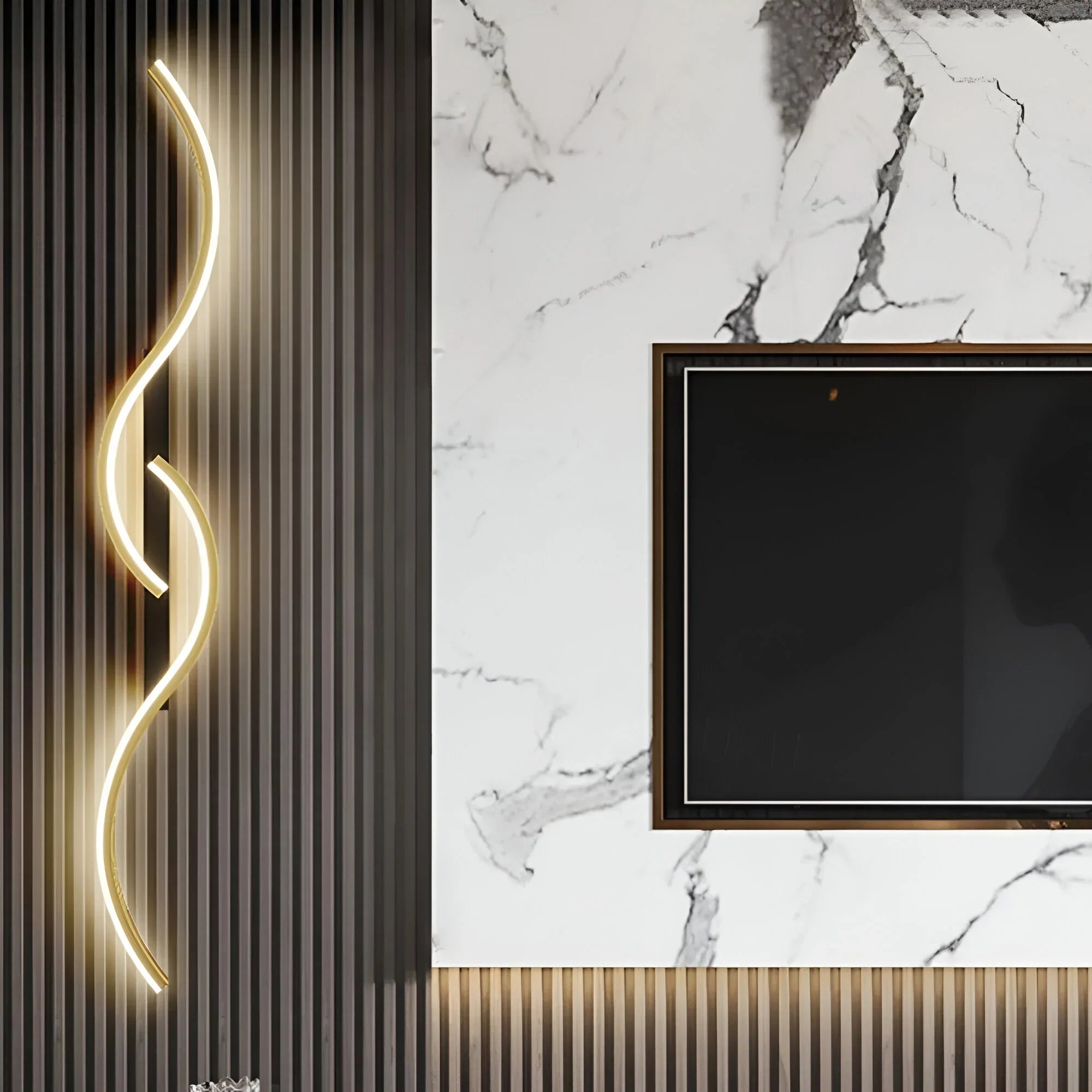 Moderne LED væglampe – aluminium og akryl, Buet design til stue, soveværelse eller kontor