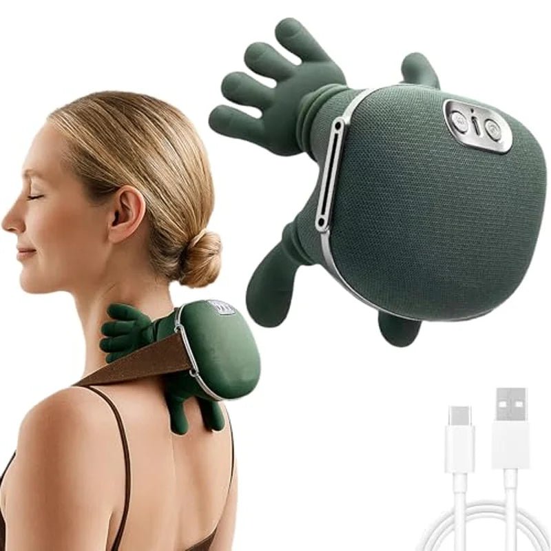 4D Shiatsu Neck Massager – With Heat Function, Compact Design for Home or Office Use