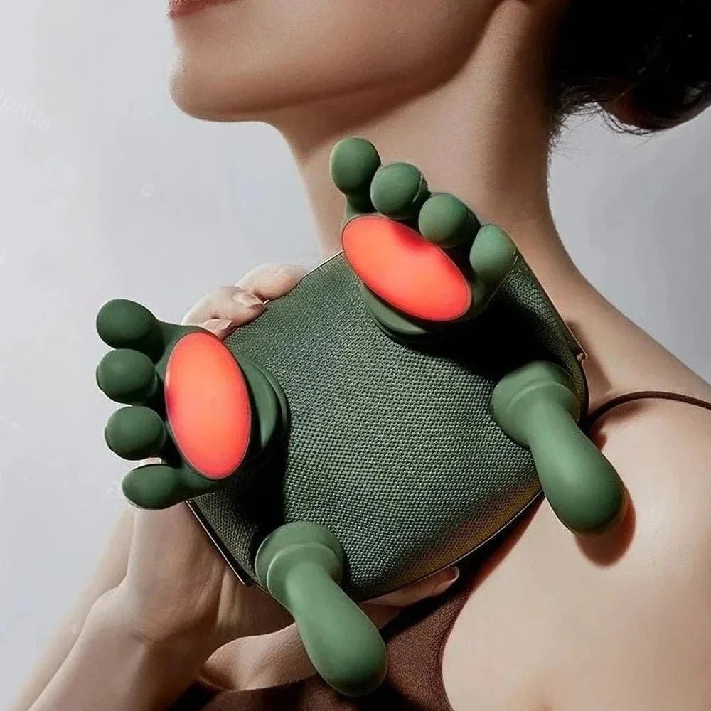 4D Shiatsu Neck Massager – With Heat Function, Compact Design for Home or Office Use