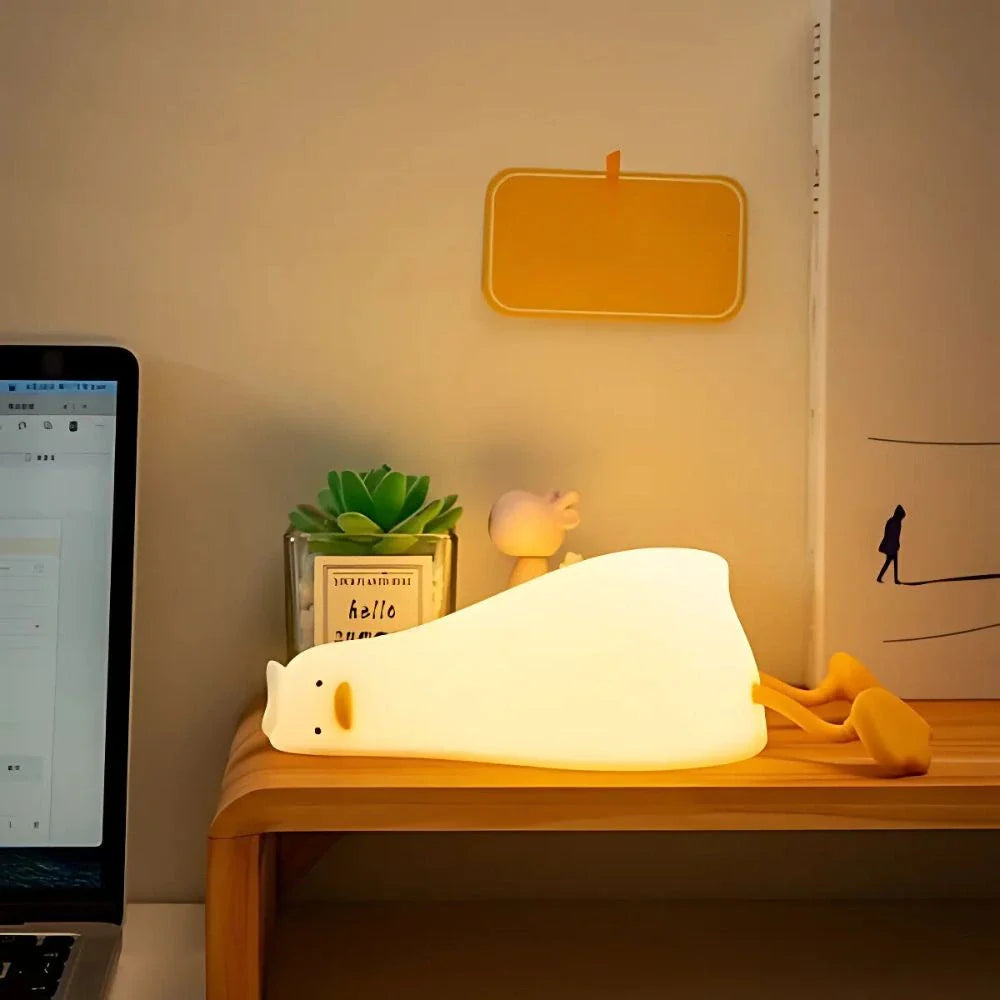 Squeeze Night Light – Animal Design, Warm White Light for Children's Room or Play Area