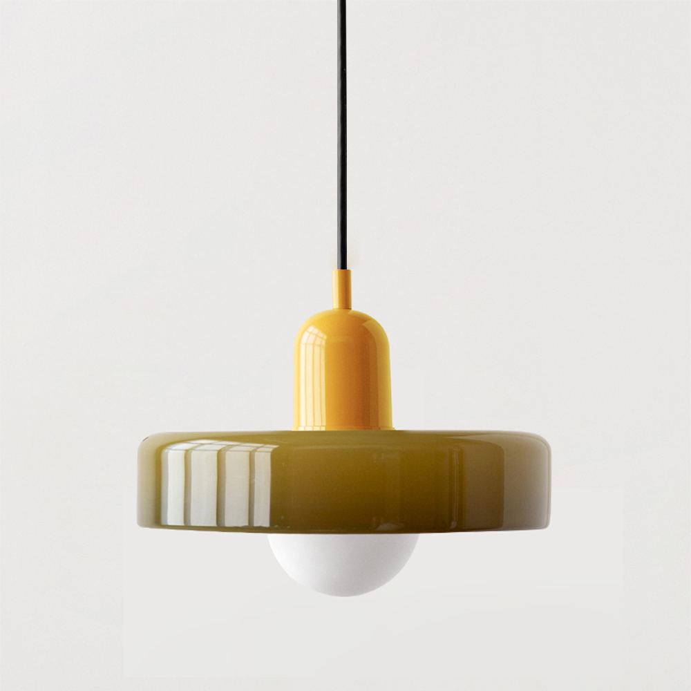 Double Pendant Lamp – Modern Glass Design Lamp with Two Light Sources for Dining Table or Living Room