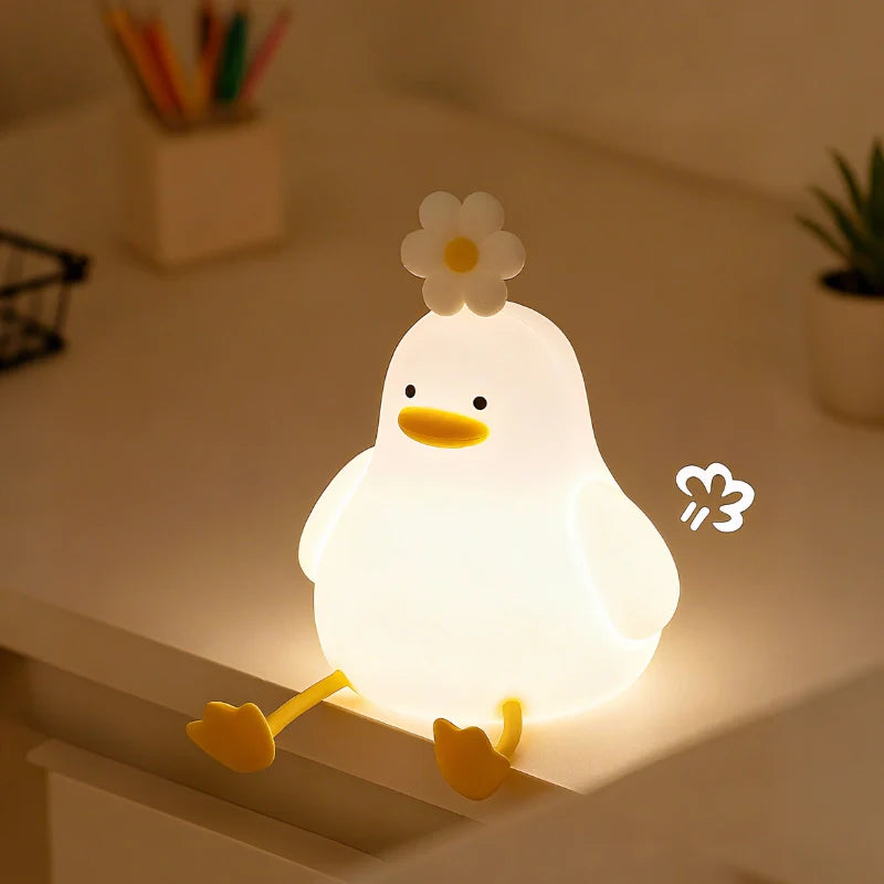 Squeeze Night Light – Animal Design, Warm White Light for Children's Room or Play Area