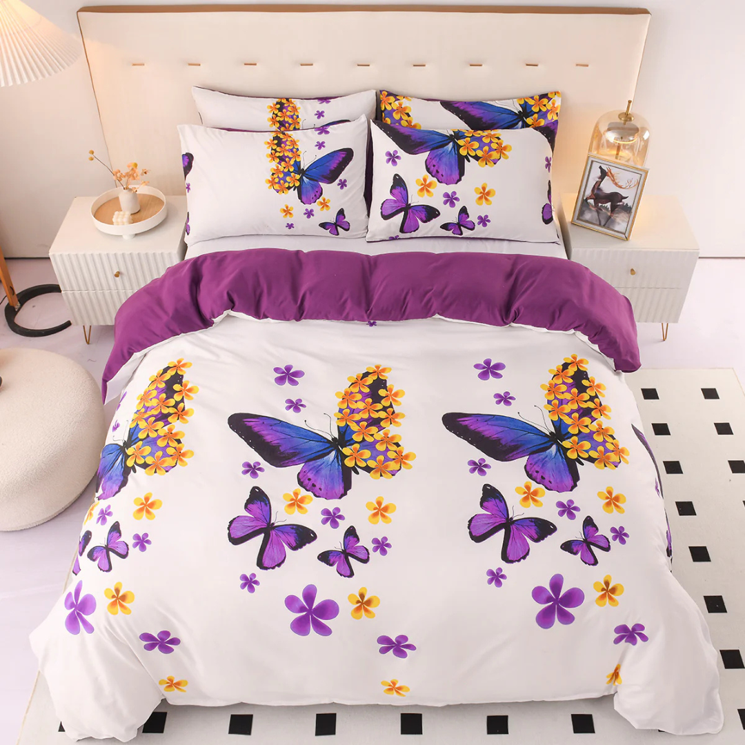 Beddengoedset – Polyester, abstract patroon in verschillende kleuren voor slaapkamerdecoratie