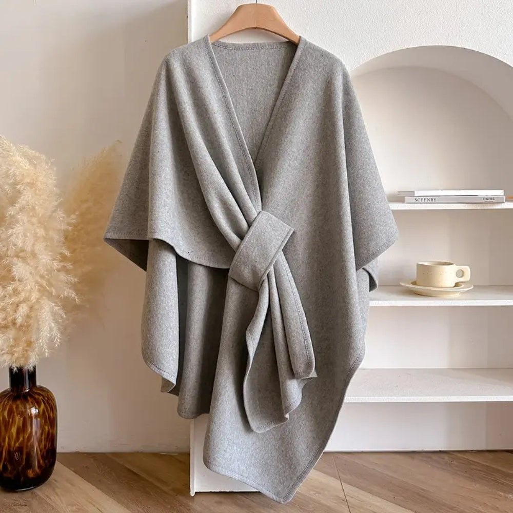 Poncho – Blød Mikrofiber, Chic og Vindafvisende til Efterårs- og Vinteroutfits