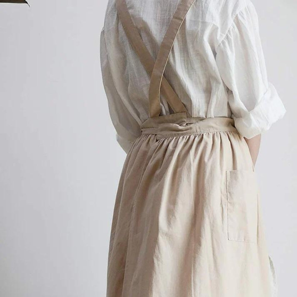 Kanvas Kokken Apron – Gray, Practical with Pockets for Cooking or Baking