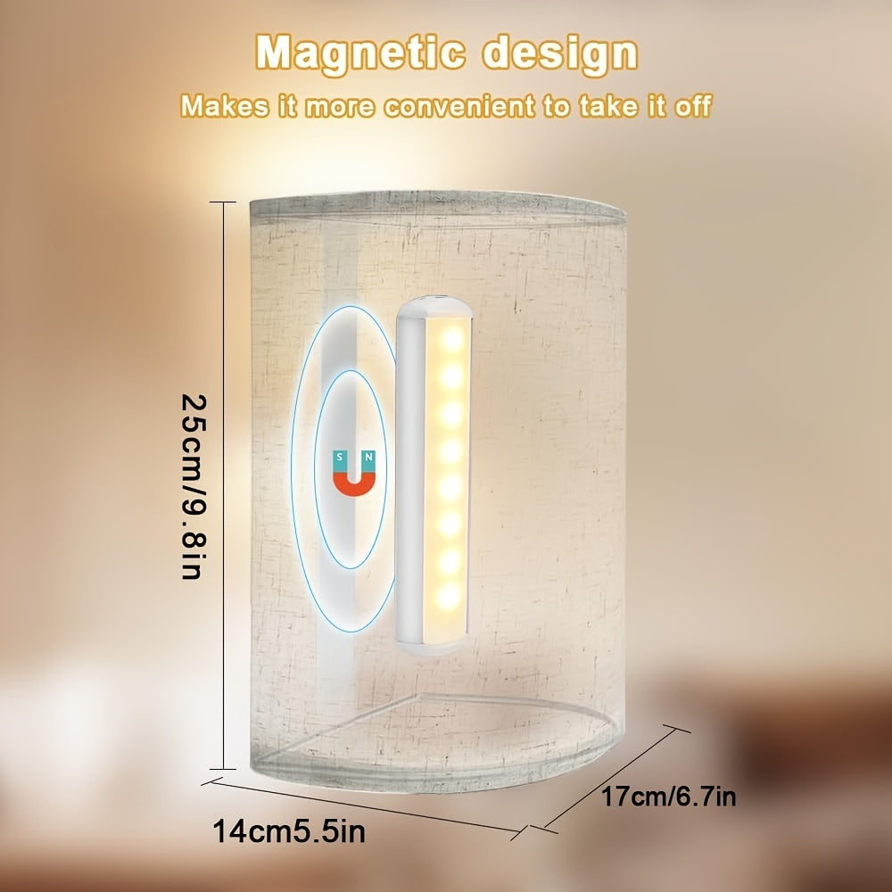 Wire lamp for Wall – Linen Shade, Dimmable with Remote Control, 3 Color Temperatures for Bedroom or Living Room (2-Pack)