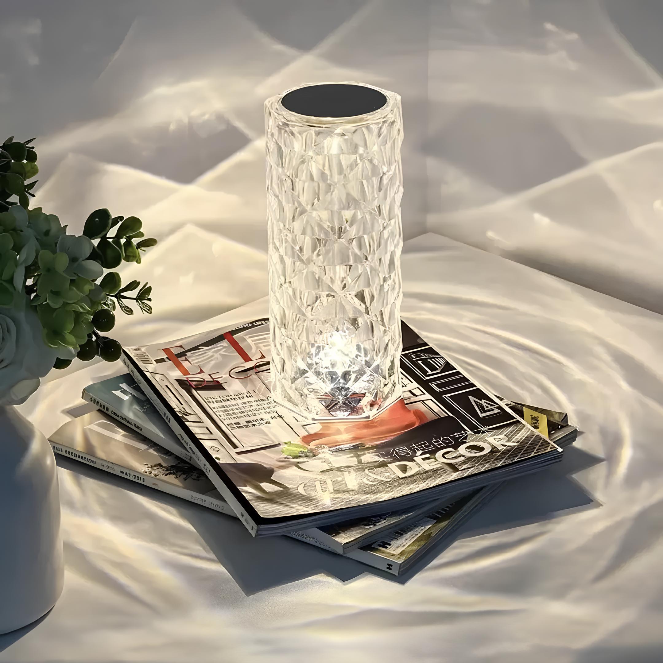 Bordlampe – Akryl, Moderne Design med 16 Farver og Dimmbar Belysning til Stue eller Soveværelse