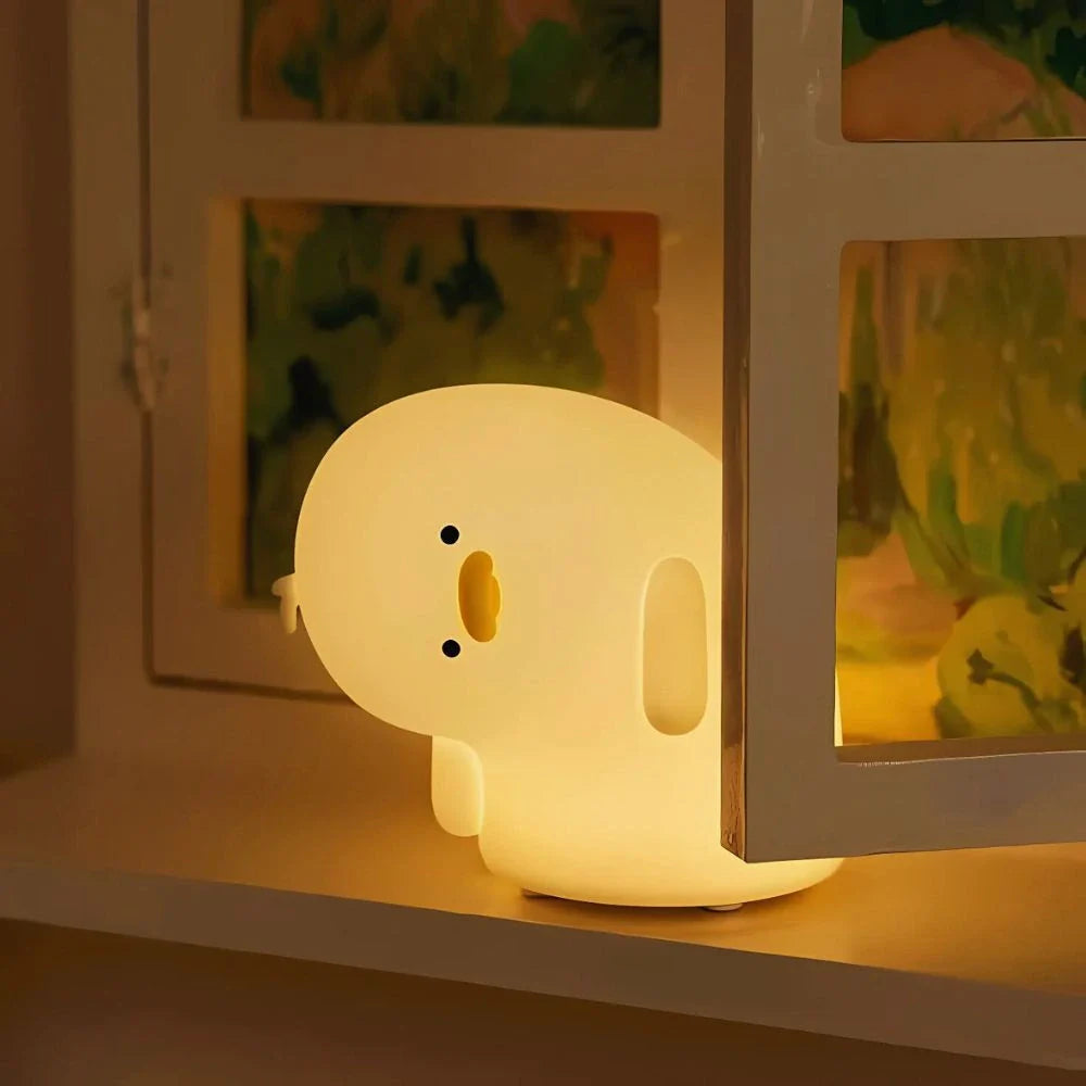 Squeeze Night Light – Animal Design, Warm White Light for Children's Room or Play Area
