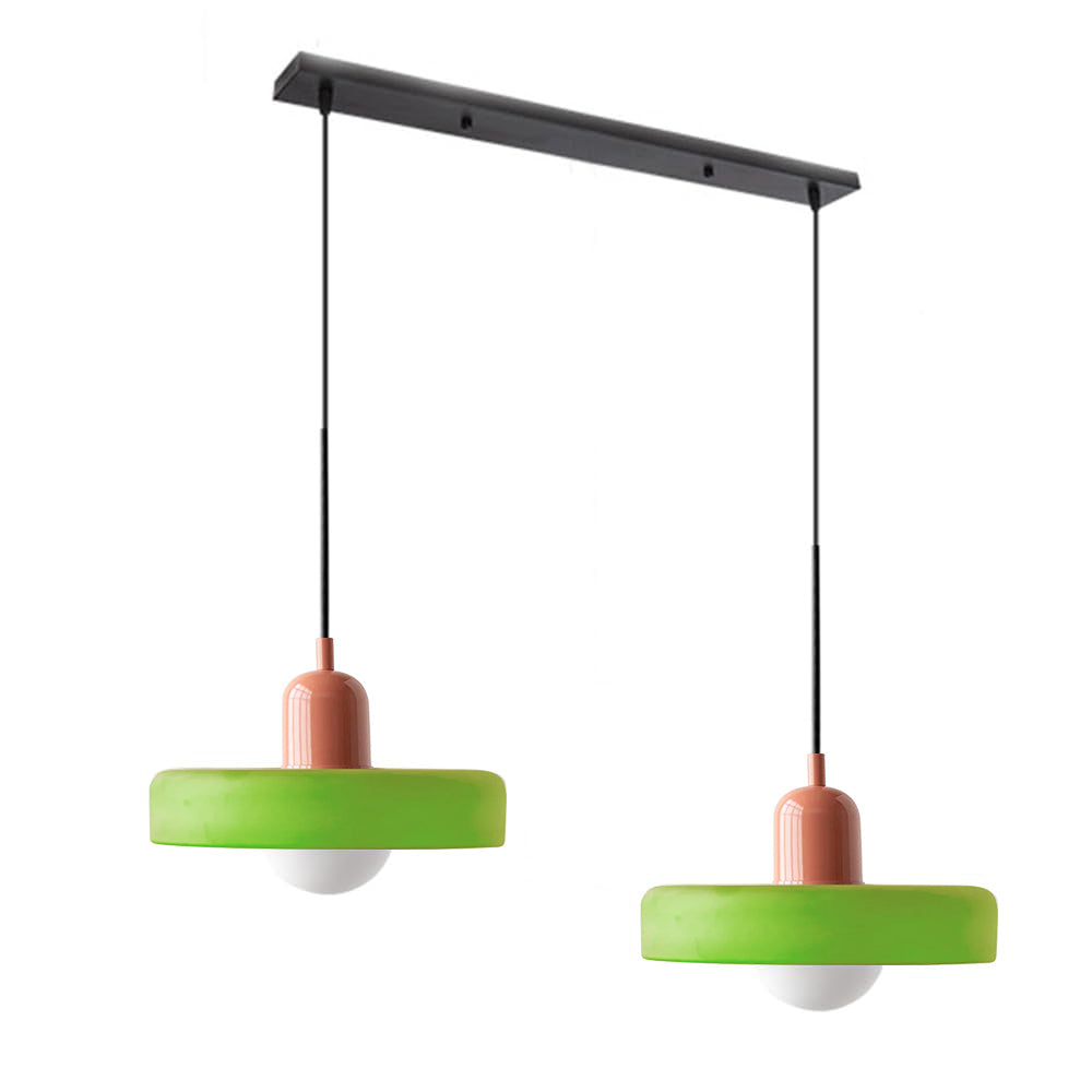 Double Pendant Lamp – Modern Glass Design Lamp with Two Light Sources for Dining Table or Living Room