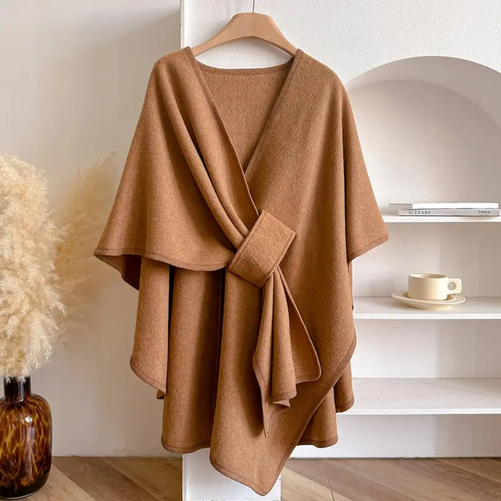 Poncho – Blød Mikrofiber, Chic og Vindafvisende til Efterårs- og Vinteroutfits
