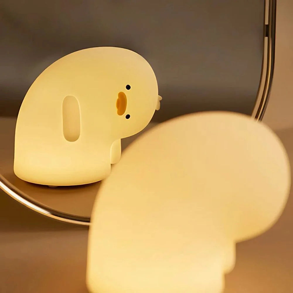 Squeeze Night Light – Animal Design, Warm White Light for Children's Room or Play Area