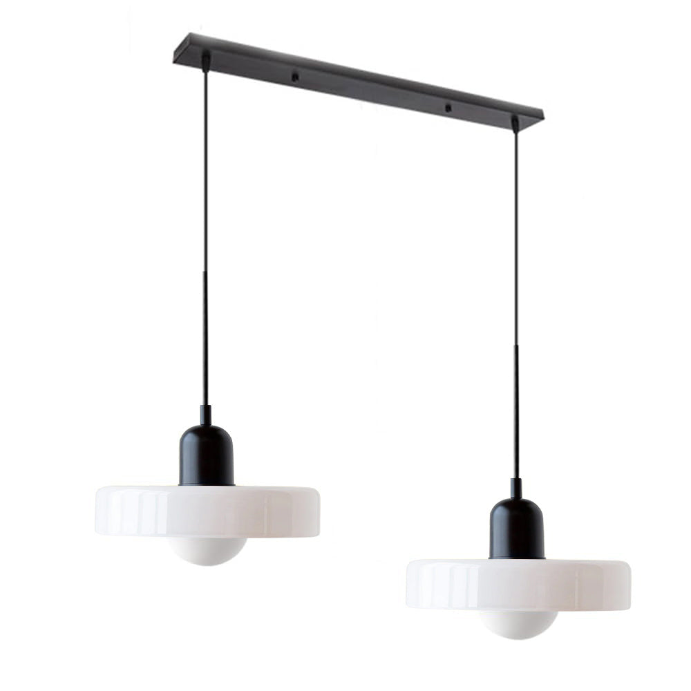 Double Pendant Lamp – Modern Glass Design Lamp with Two Light Sources for Dining Table or Living Room
