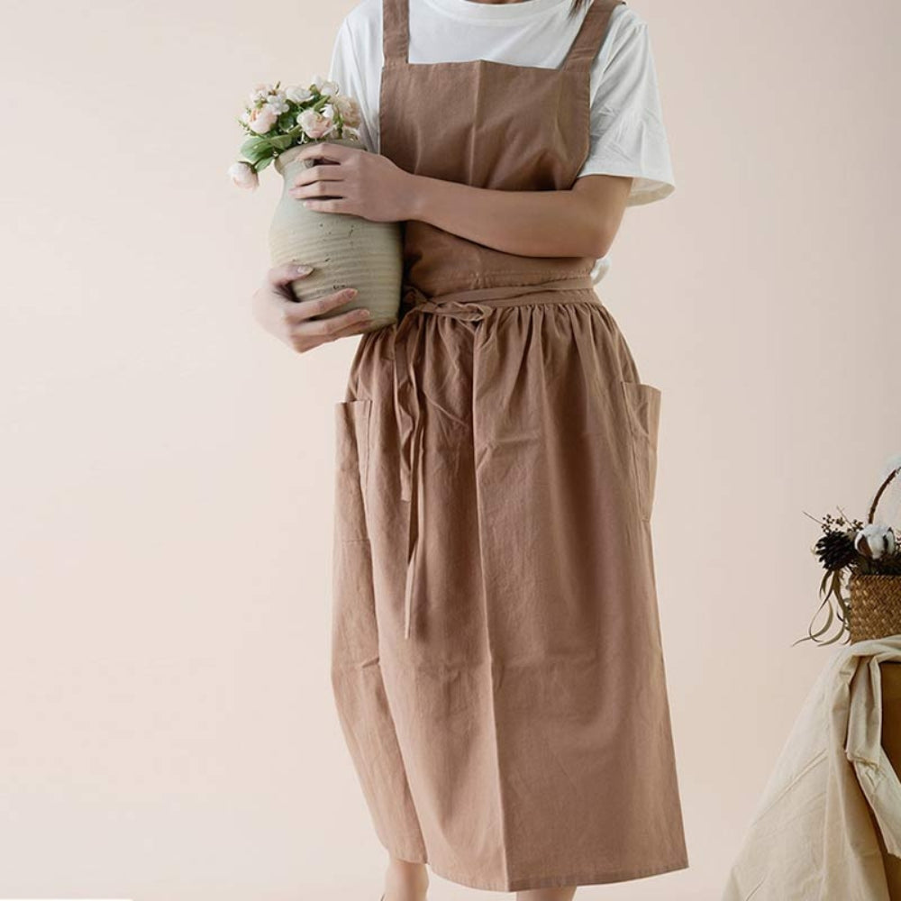 Kanvas Kokken Apron – Gray, Practical with Pockets for Cooking or Baking