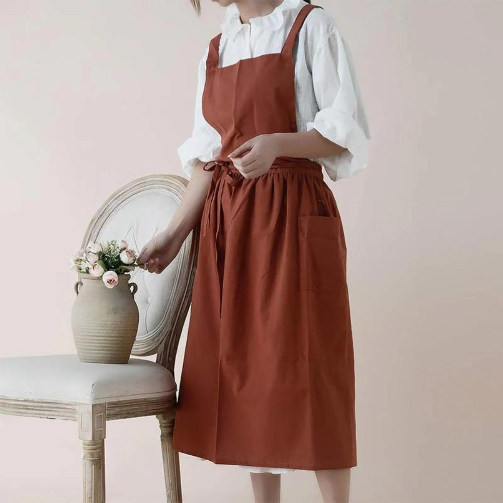 Kanvas Kokken Apron – Gray, Practical with Pockets for Cooking or Baking