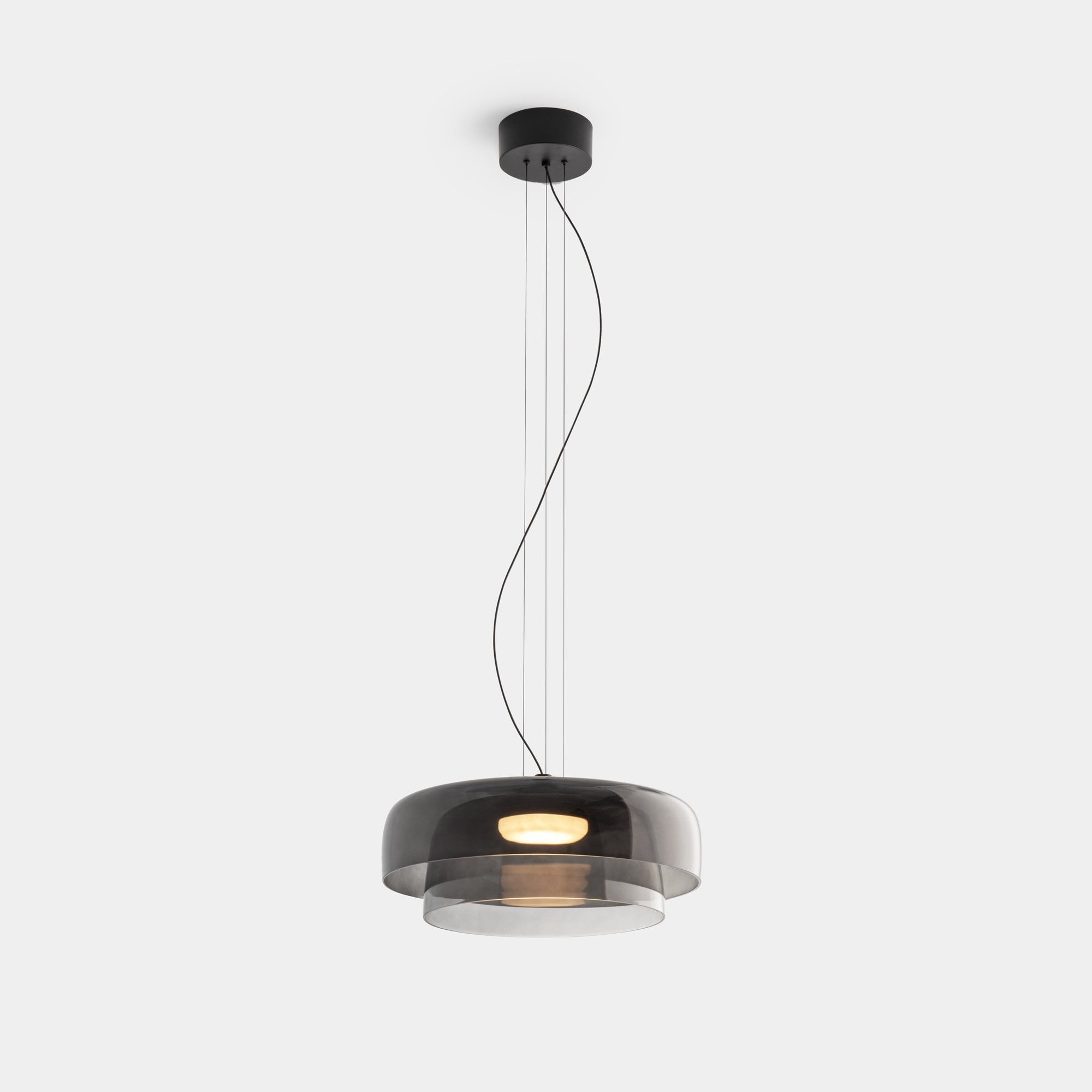 Layered Glass Pendant – Modern Design in Orange, Green or Gray for Dining Table or Living Room