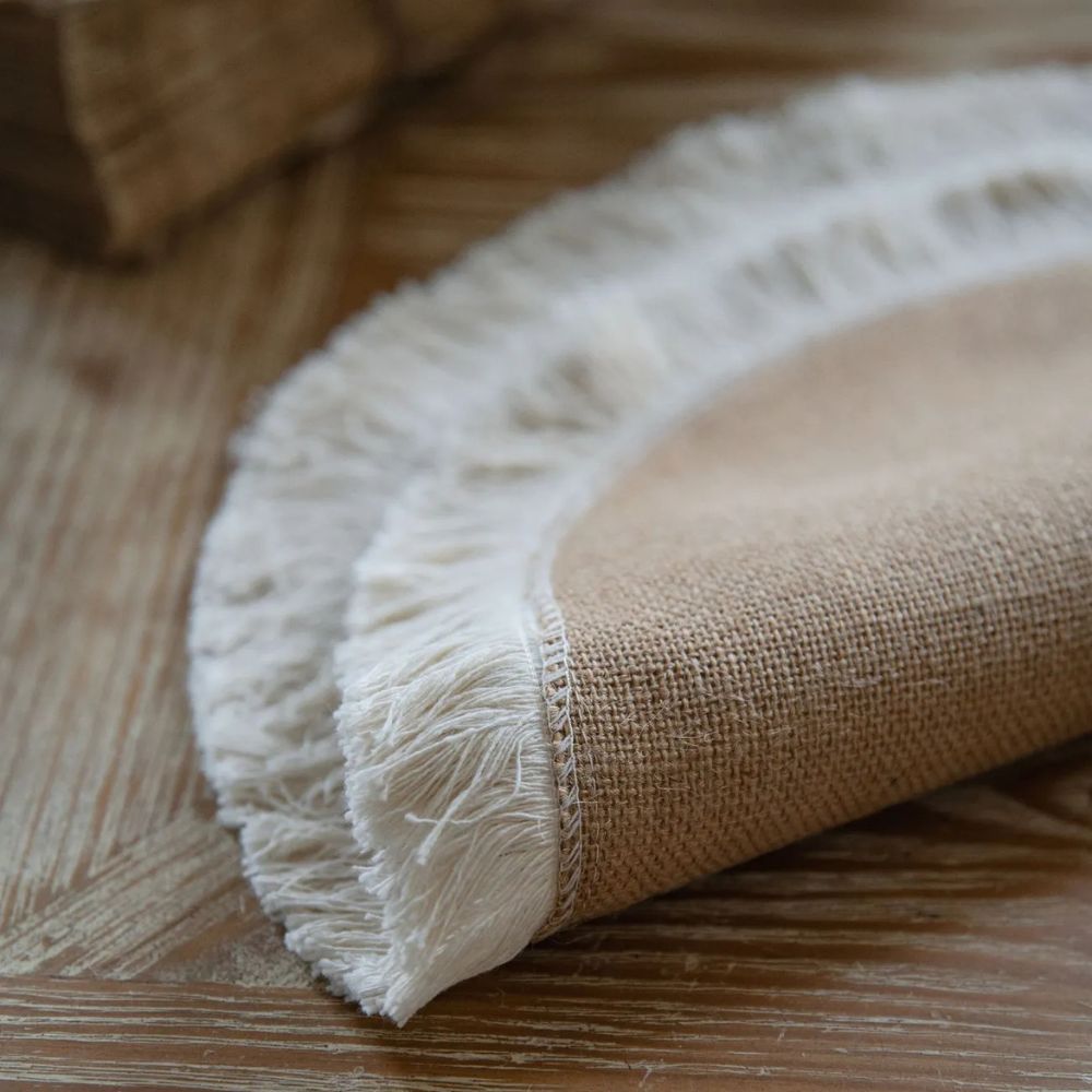 Jute Placemat – Neutral, Bohemian Style for Dining Table or Party Decoration