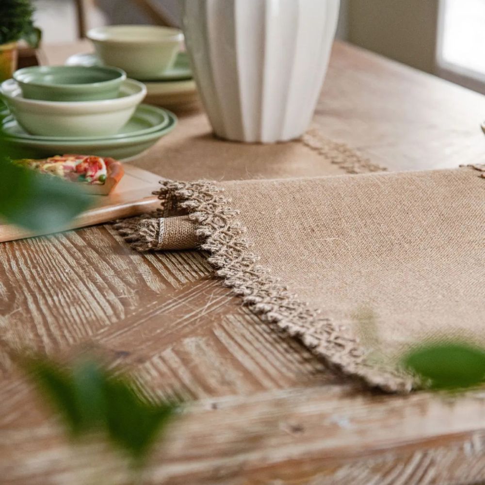 Jute Placemat – Neutral, Bohemian Style for Dining Table or Party Decoration