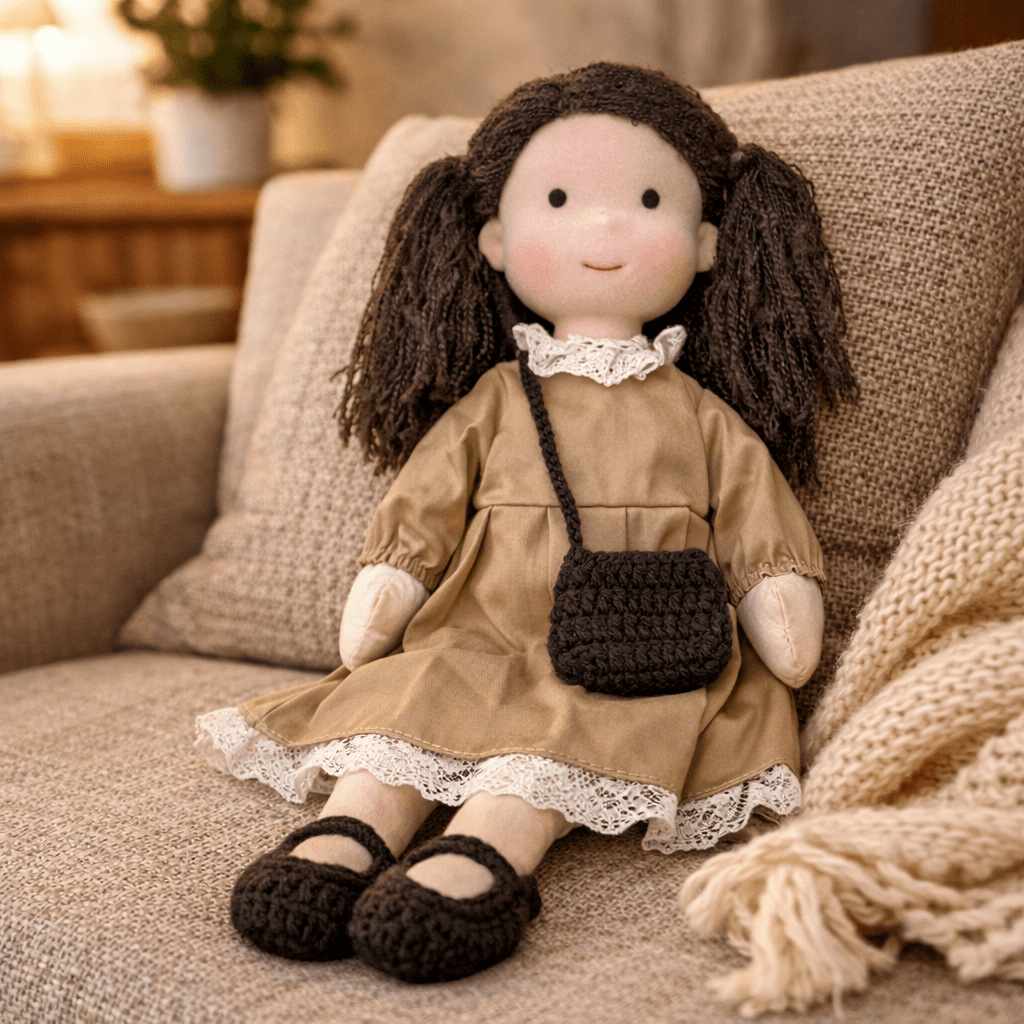 Waldorf-pop – Handgemaakt van katoen en pluche, voor creatief spelen in de kinderkamer of speelruimte