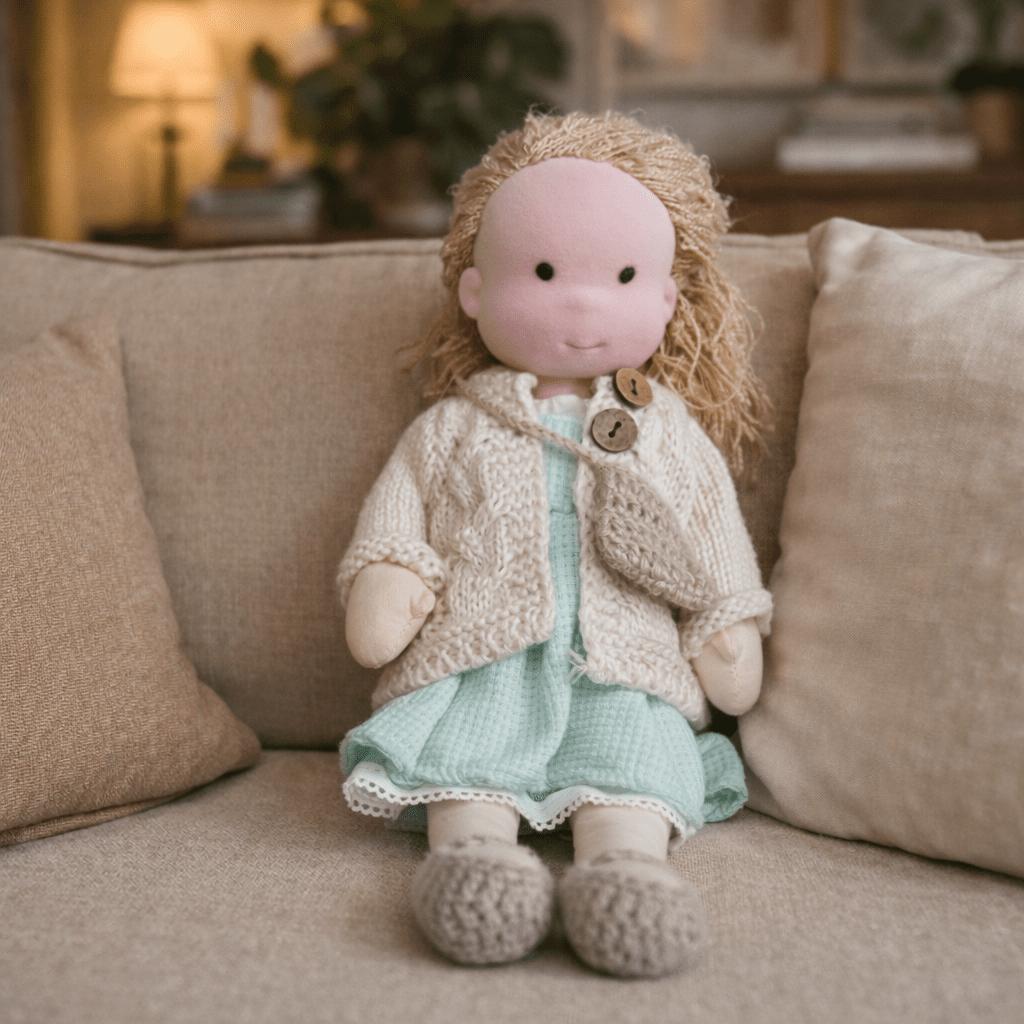 Waldorf-pop – Handgemaakt van katoen en pluche, voor creatief spelen in de kinderkamer of speelruimte