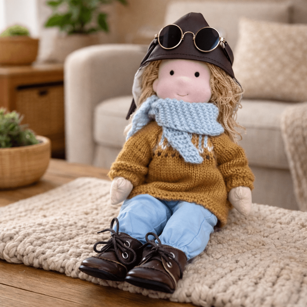 Waldorf-pop – Handgemaakt van katoen en pluche, voor creatief spelen in de kinderkamer of speelruimte