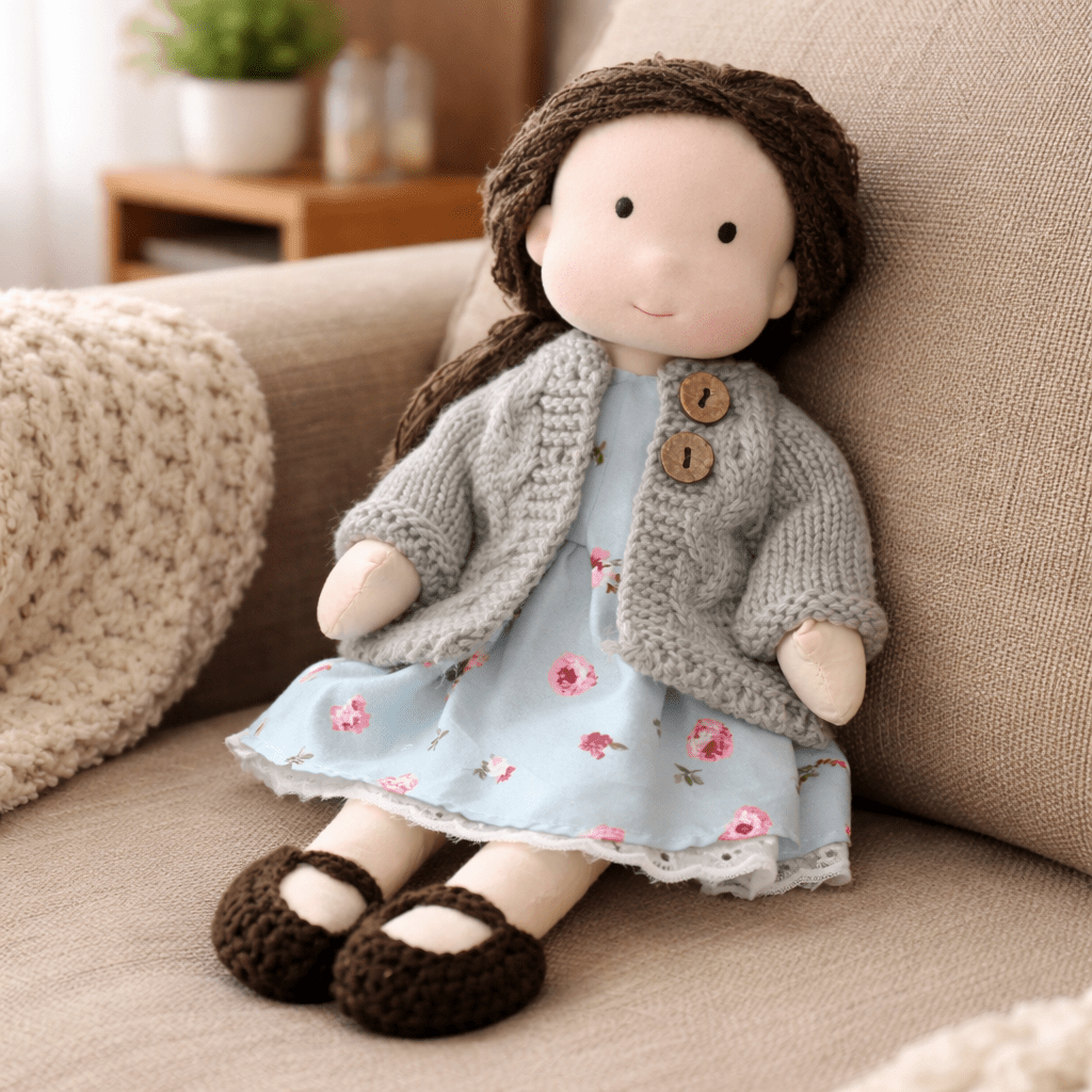Waldorf-pop – Handgemaakt van katoen en pluche, voor creatief spelen in de kinderkamer of speelruimte