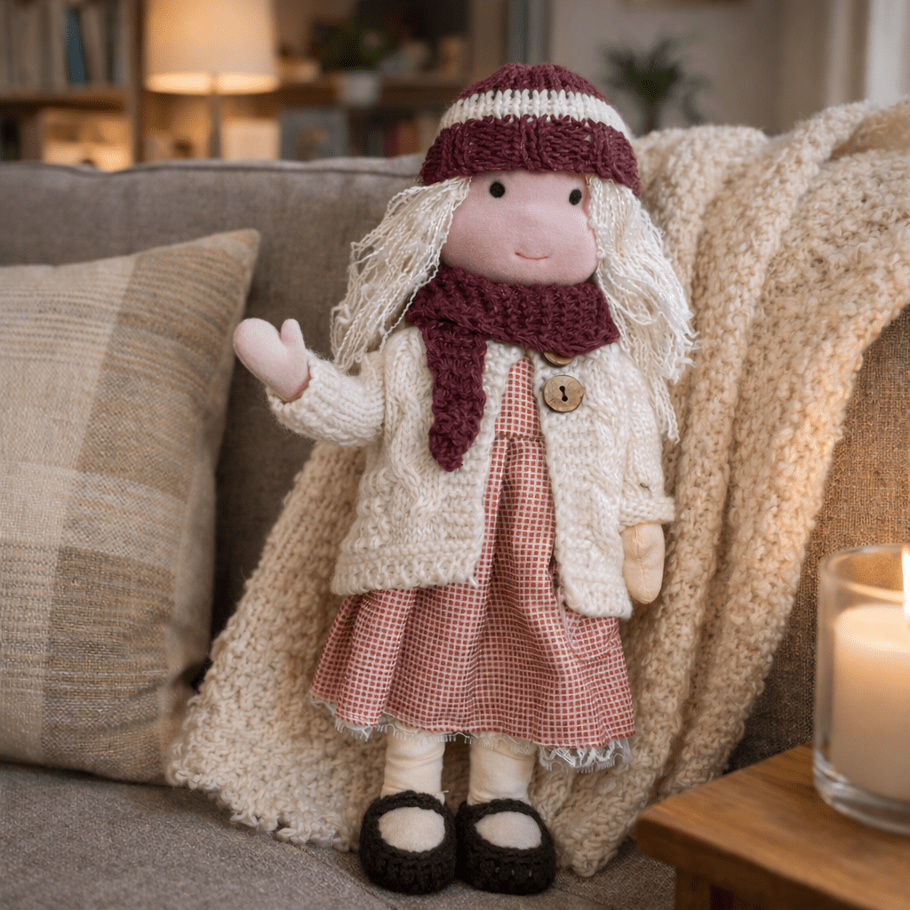 Waldorf-pop – Handgemaakt van katoen en pluche, voor creatief spelen in de kinderkamer of speelruimte