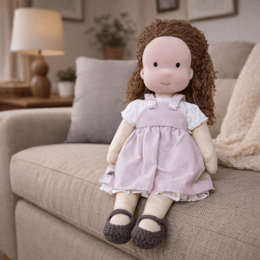 Waldorf-pop – Handgemaakt van katoen en pluche, voor creatief spelen in de kinderkamer of speelruimte