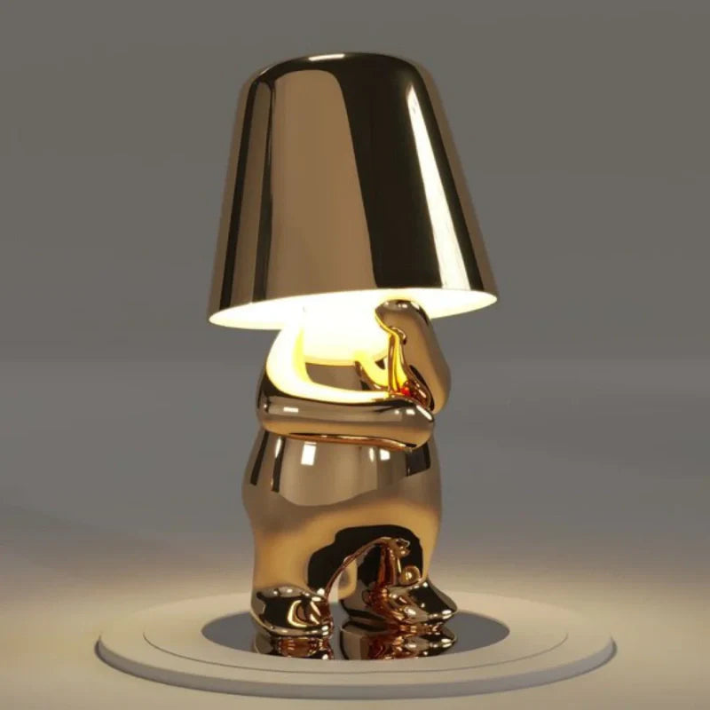 Dimmable Table Lamp – Resin, Playful Shape for Office or Bedroom Decoration