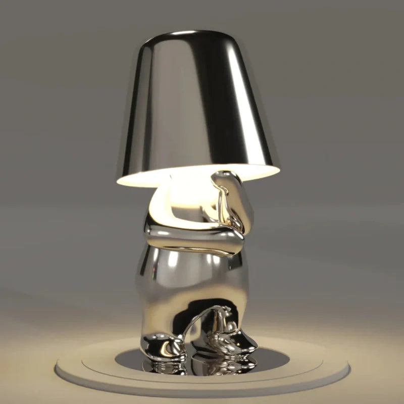 Dimmable Table Lamp – Resin, Playful Shape for Office or Bedroom Decoration