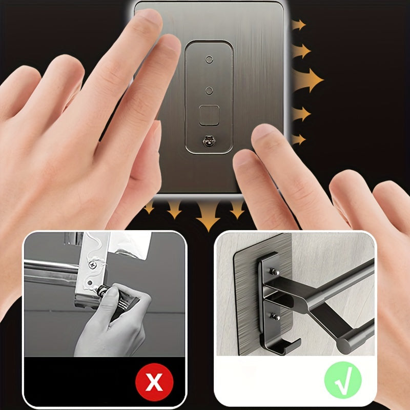 Håndklædehouder – Aluminium, Modern Design met Dubbele Stang voor Badkamer of Gæstetoilet