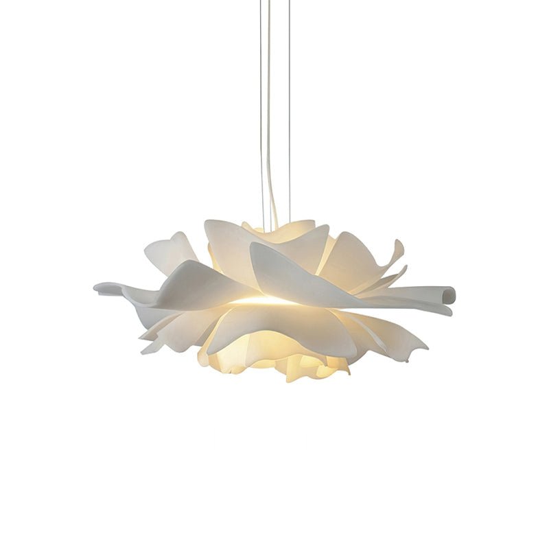 Ceiling Lamp – White, Lotus-Inspired Design for the Dining Room or Living Room