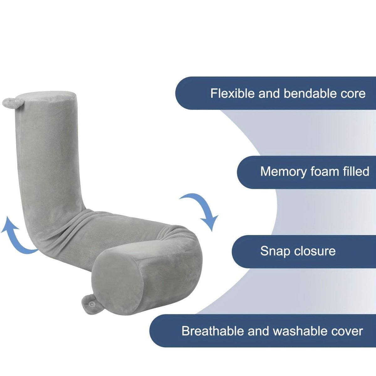 Ergonomic Travel Pillow – Soft Memory Foam, Compact Design for Comfortable Travel and Home Use