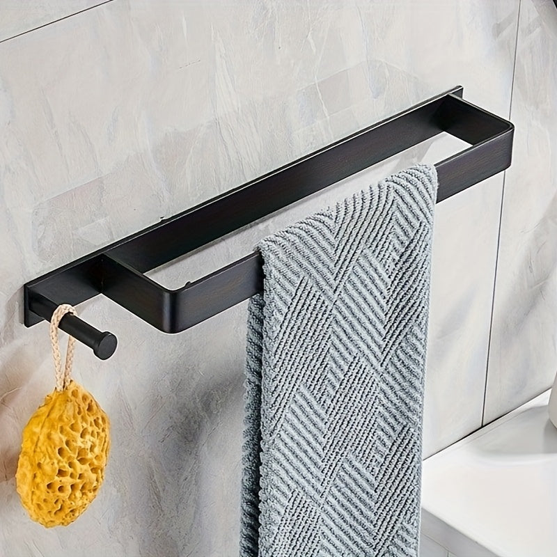 Fritstaande Håndklædehouder – Aluminium, Modern Design met Krogen voor Badkamer of Gæstetoilet
