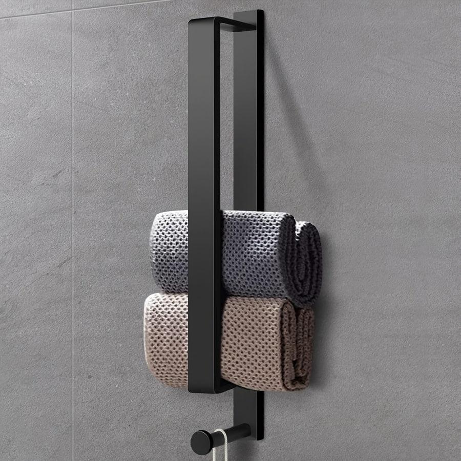 Fritstaande Håndklædehouder – Aluminium, Modern Design met Krogen voor Badkamer of Gæstetoilet