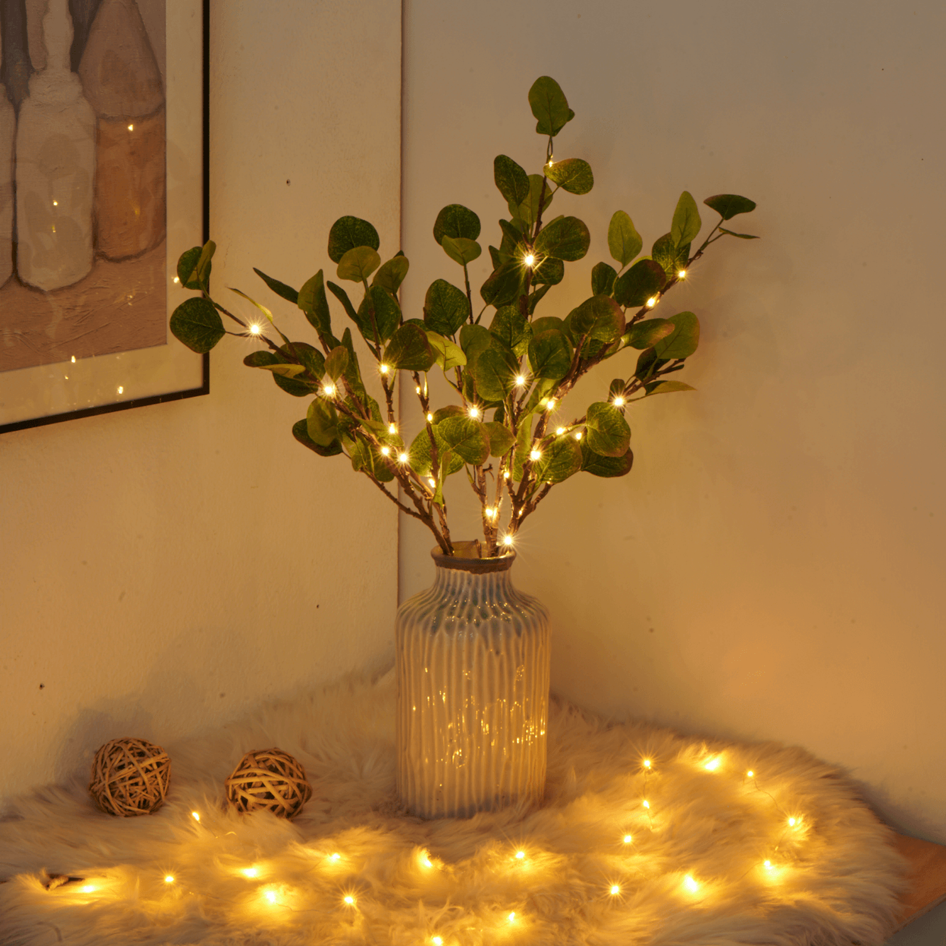 Olivengren Atmosphere Lamp – Warm LED Lighting with Adjustable Branches for Indoor Use and Decoration