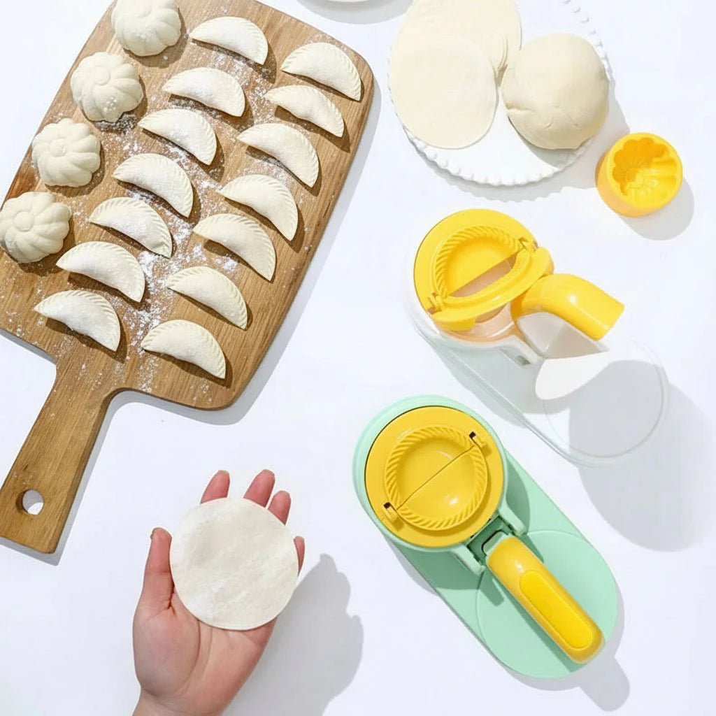 Dumplingvorm – Groen, herbruikbare deegvorm voor het bakken van dumplings en gebak