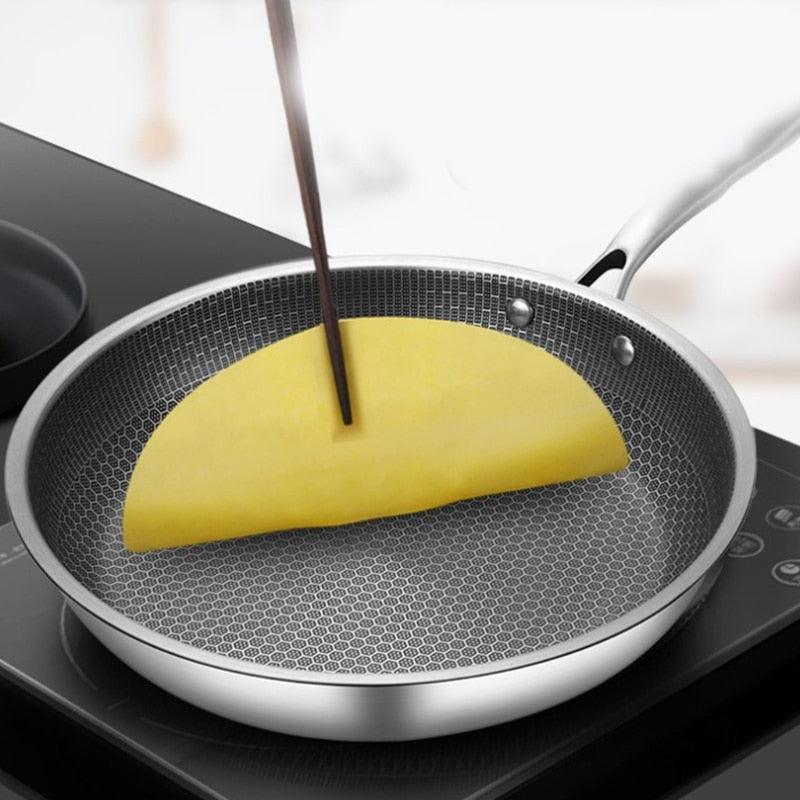 RVS Stegepande – Non-Stick, Ergonomisk Design til Nem Madlavning i Køkkenet