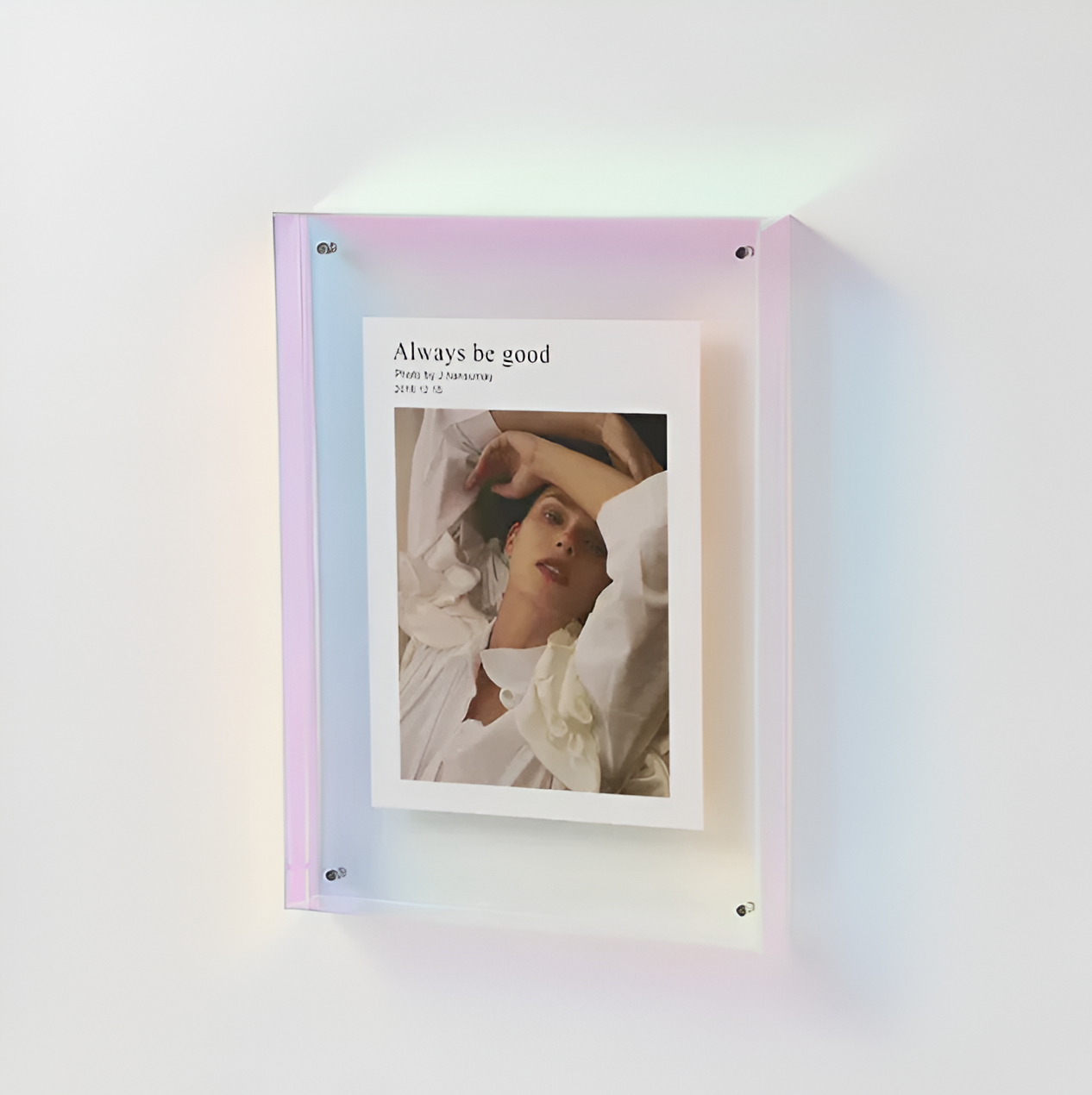 Moderne Fotoramme – Transparent Akryl, Minimalistisk Design til Kontor eller Vægsdekoration