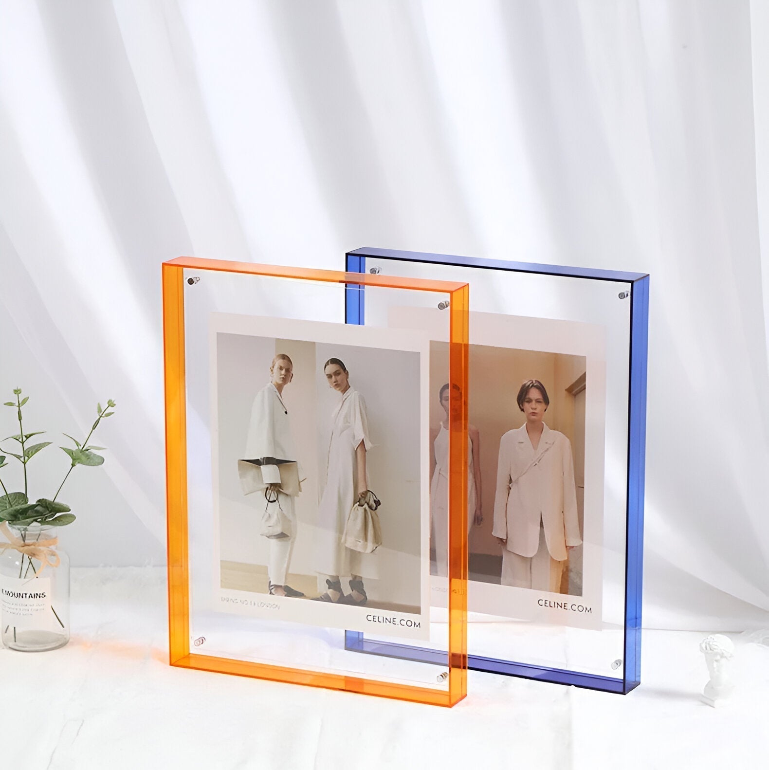 Moderne Fotoramme – Transparent Akryl, Minimalistisk Design til Kontor eller Vægsdekoration