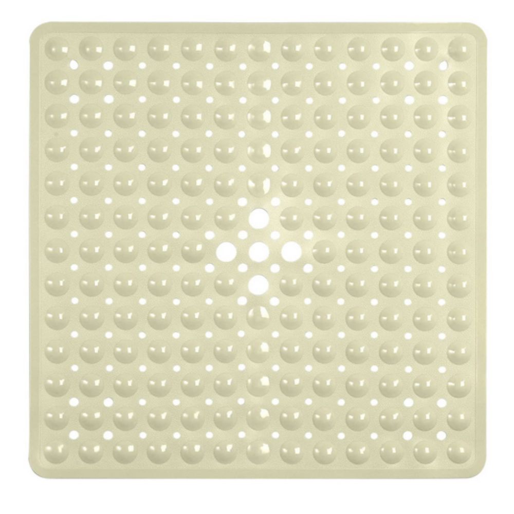 Skridsikker Badmåtte – Hvid PVC, Minimalistisk Design til Bad eller Brusekabine