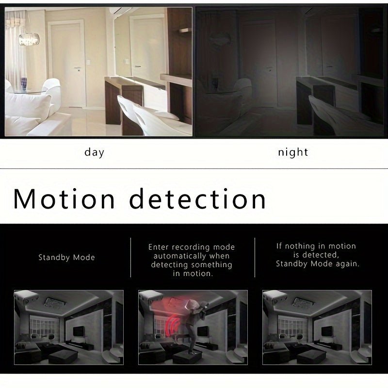 Full HD Mini Camera – Compact, Infrared Night Vision, and Motion Detection for Home Surveillance