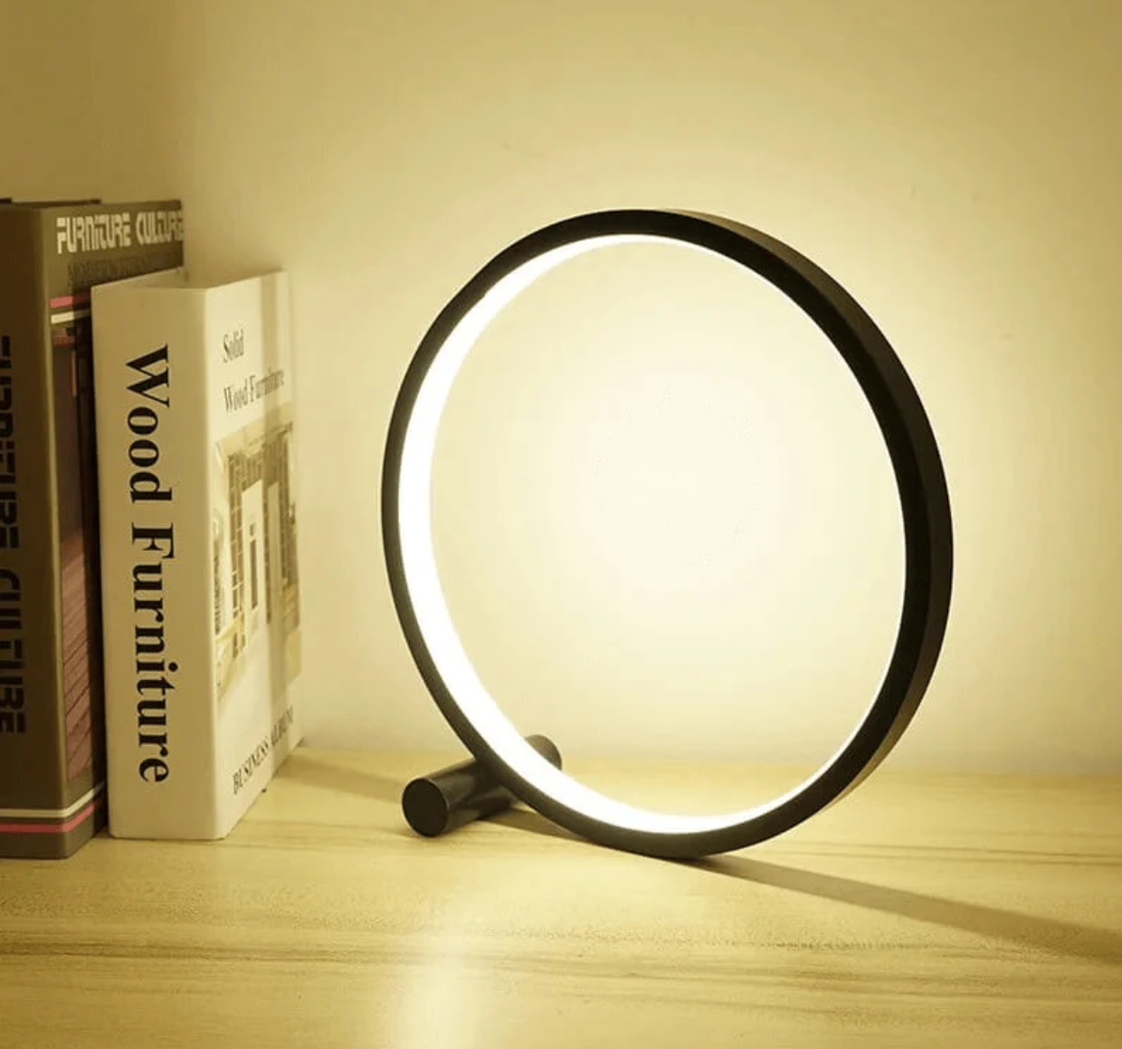 LED table lamp – aluminum and acrylic, minimalist design with dimmable touch control for living room or office