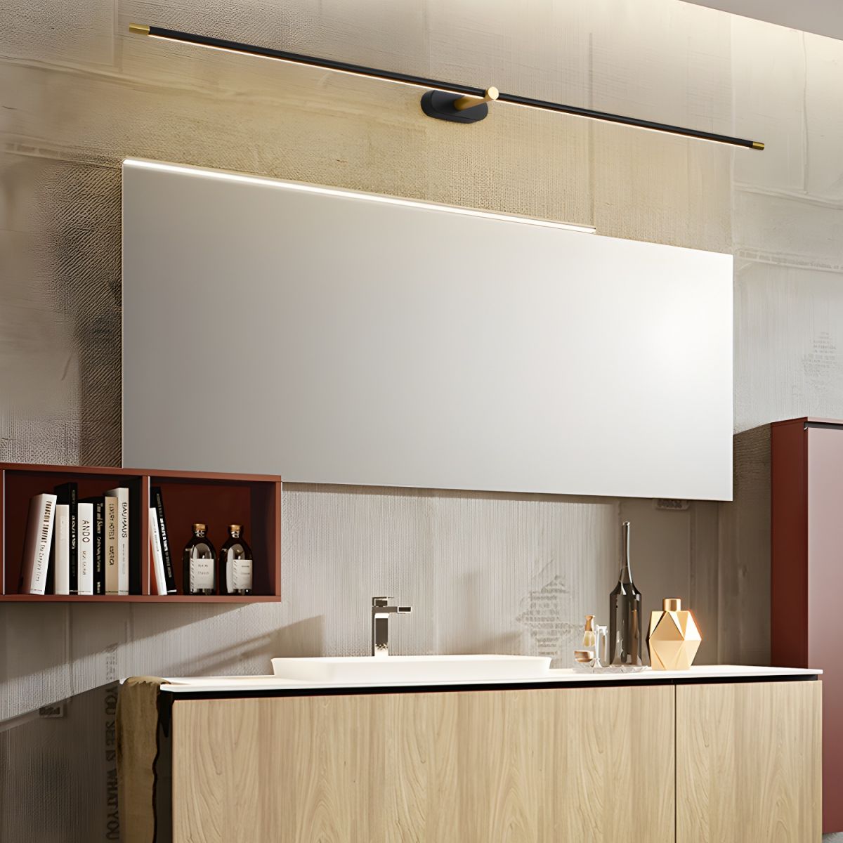 Trådløse LED Væglampe – Aluminium, Minimalistisk Design voor Stue, Soveværelse of Kontor