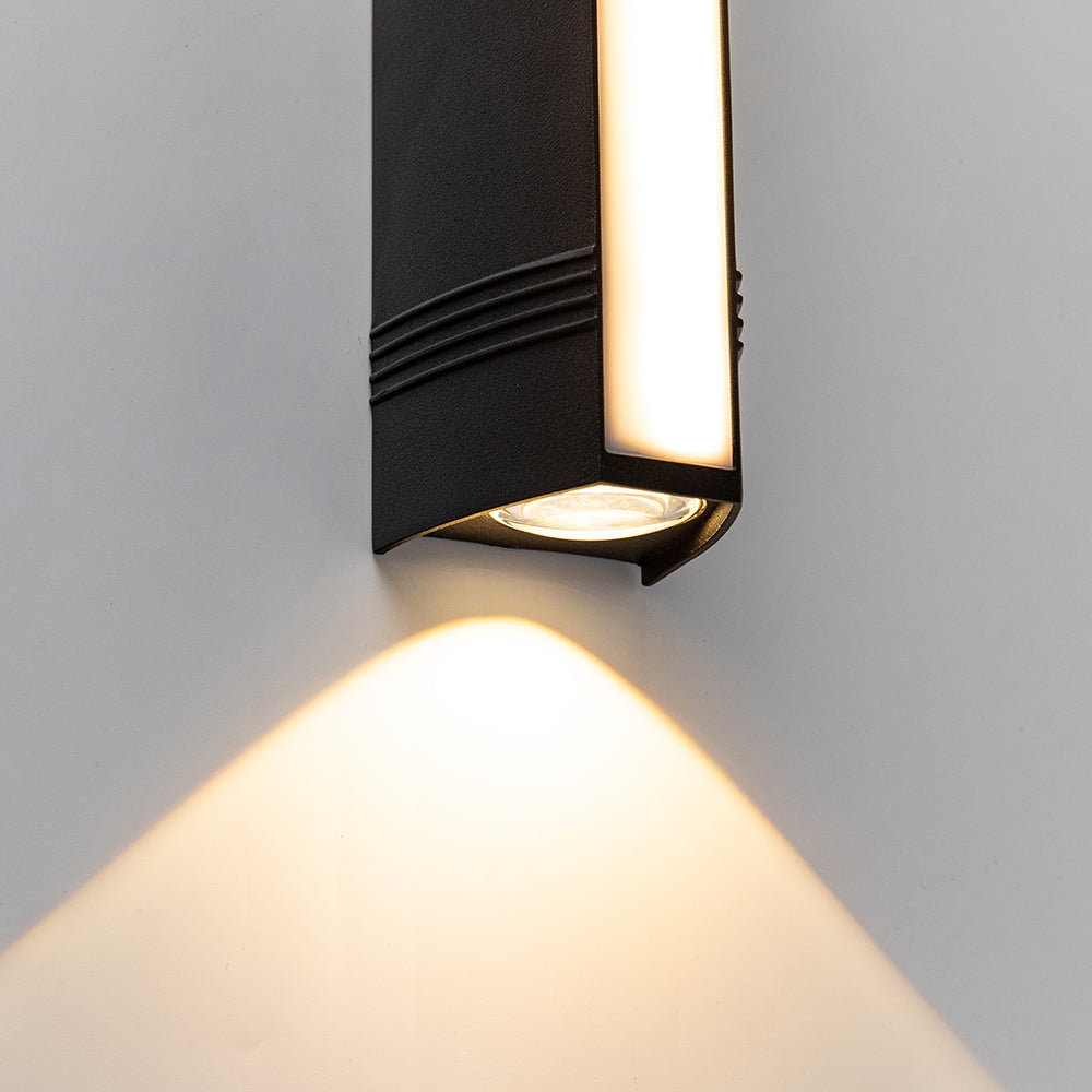 LED-væglampe – Moderne, vejrbestandigt design til have eller terrasse med kraftig belysning på op til 3000 lumen