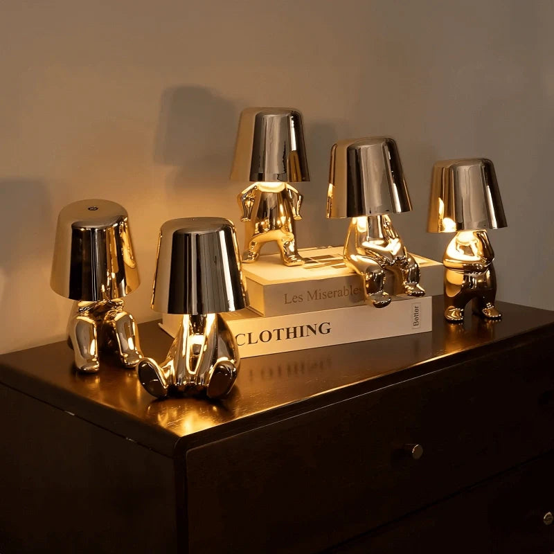 Dimmable Table Lamp – Resin, Playful Shape for Office or Bedroom Decoration