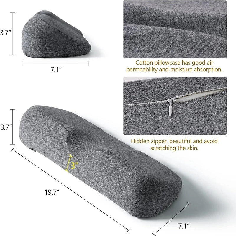 Ergonomic Neck Support Pillow – Memory Foam, Hypoallergenic Cover for Side and Back Sleepers