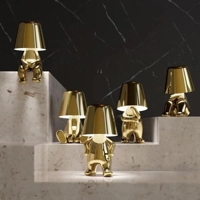 Dimmable Table Lamp – Resin, Playful Shape for Office or Bedroom Decoration